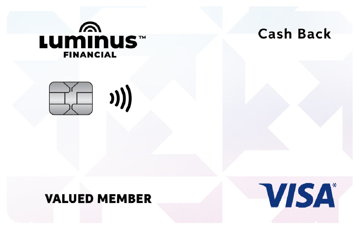 Luminus Financial Cash Back Visa Card